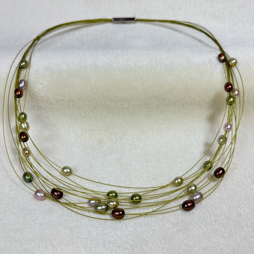 Vintage Honora Freshwater Pearl Multi Strand Necklace